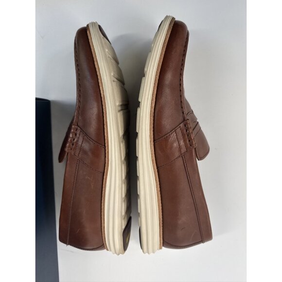 Cole Haan Penny Loafers Mens 13 Brown Leather Boat Shoes Slip On Grand in Box main image 8